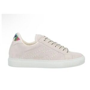 ZADIG&VOLTAIRE Women's Beige Suede Lightning Bolt Sneakers Size 41